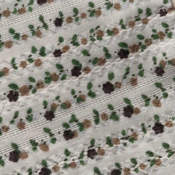 12 Brown Floral Flower Patterned Cotton Fabric Gift Jewelry Bags Drawstring Cord - Picture 2 of 7